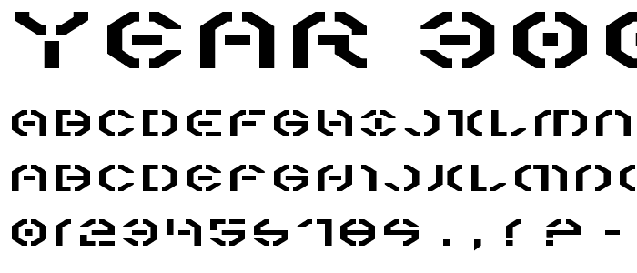 Year 3000 Expanded font